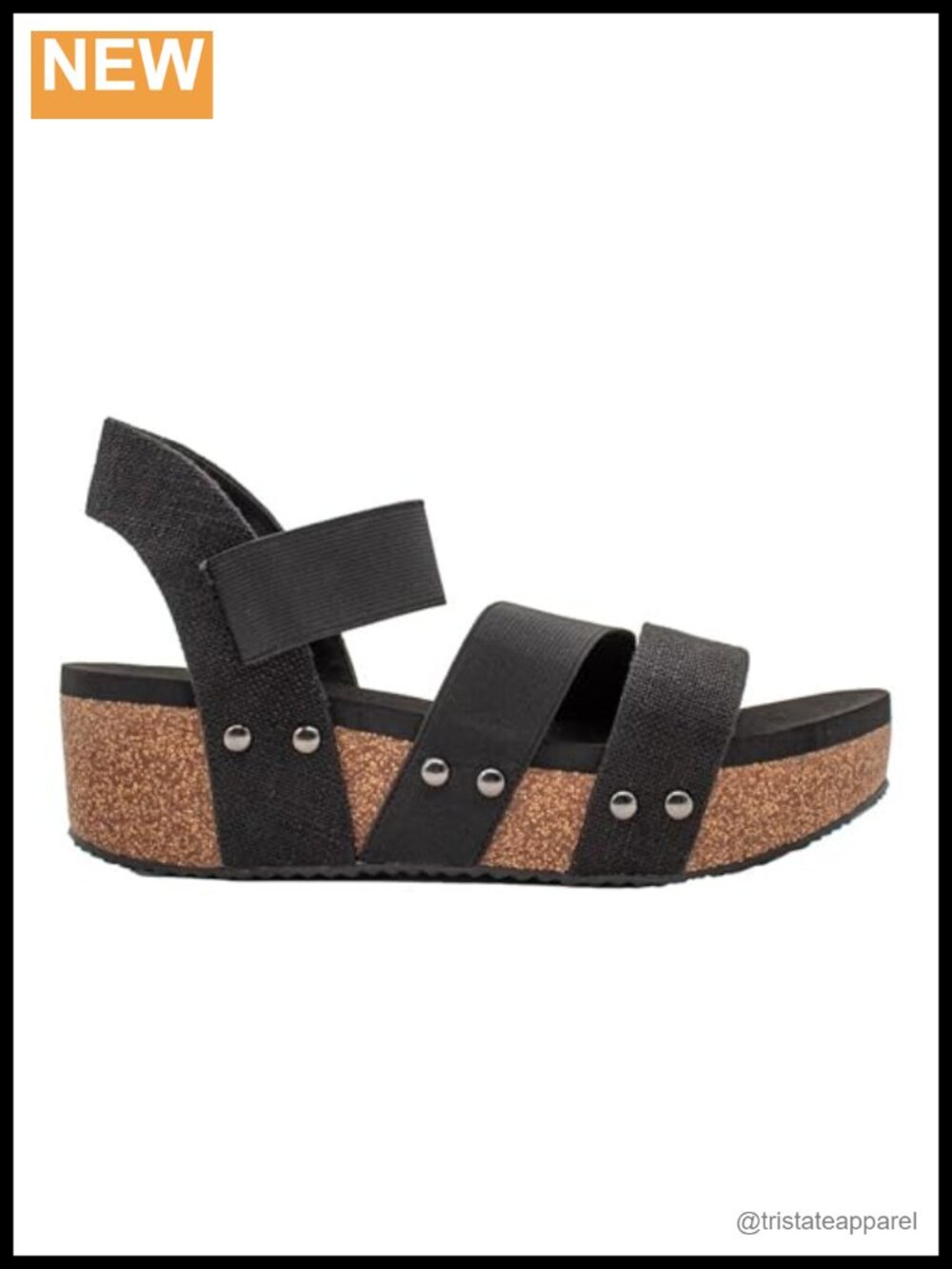 Womens Platform Wedge Sandals With Asymmetrical Elastic Straps